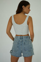 JANE DENIM CARGO SHORT - Ecozini