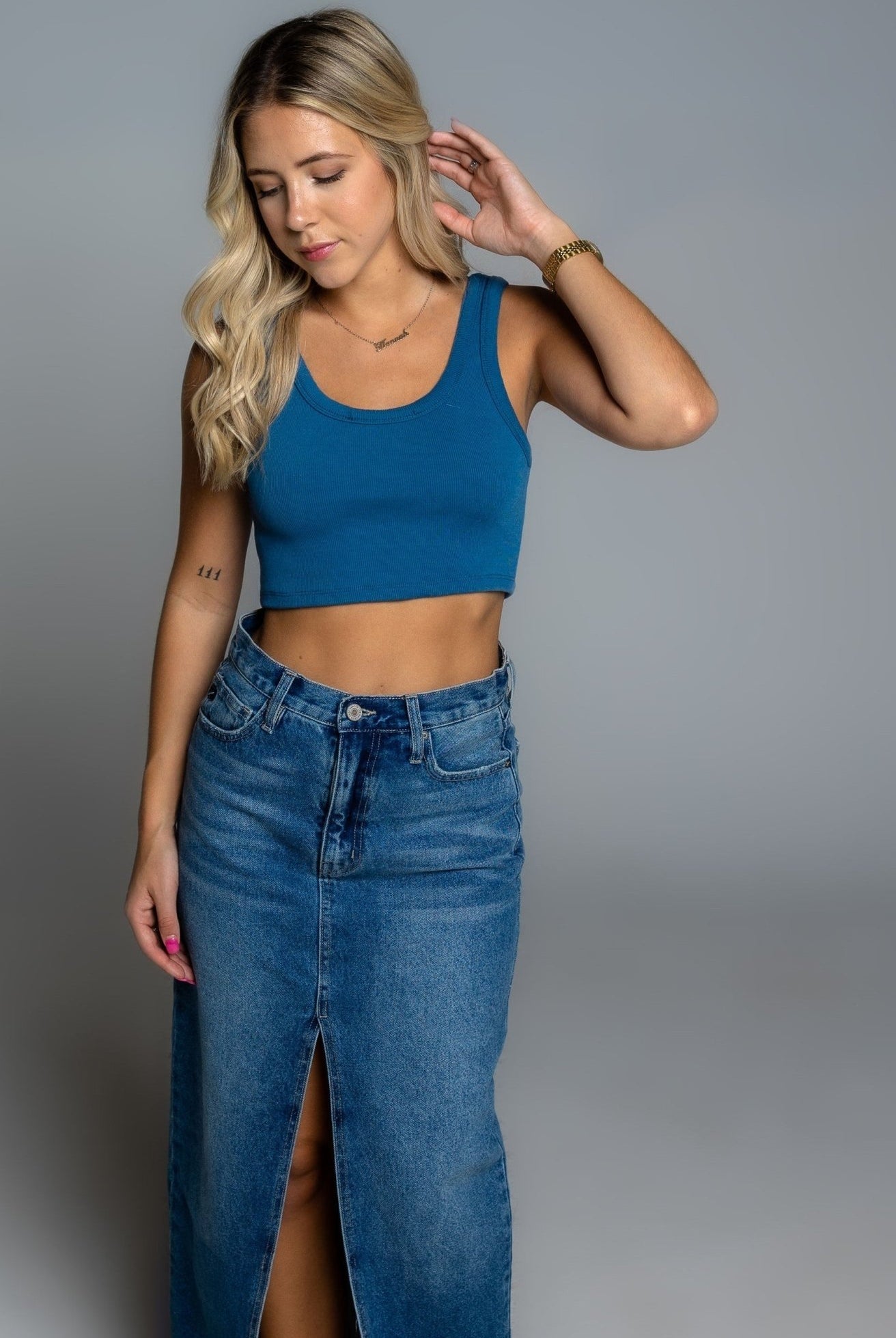 AT LEISURE CROP RIB TANK - Ecozini