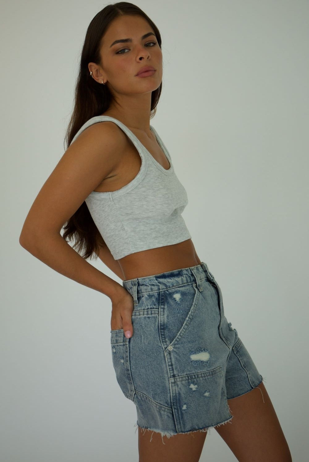 AT LEISURE CROP RIB TANK - Ecozini