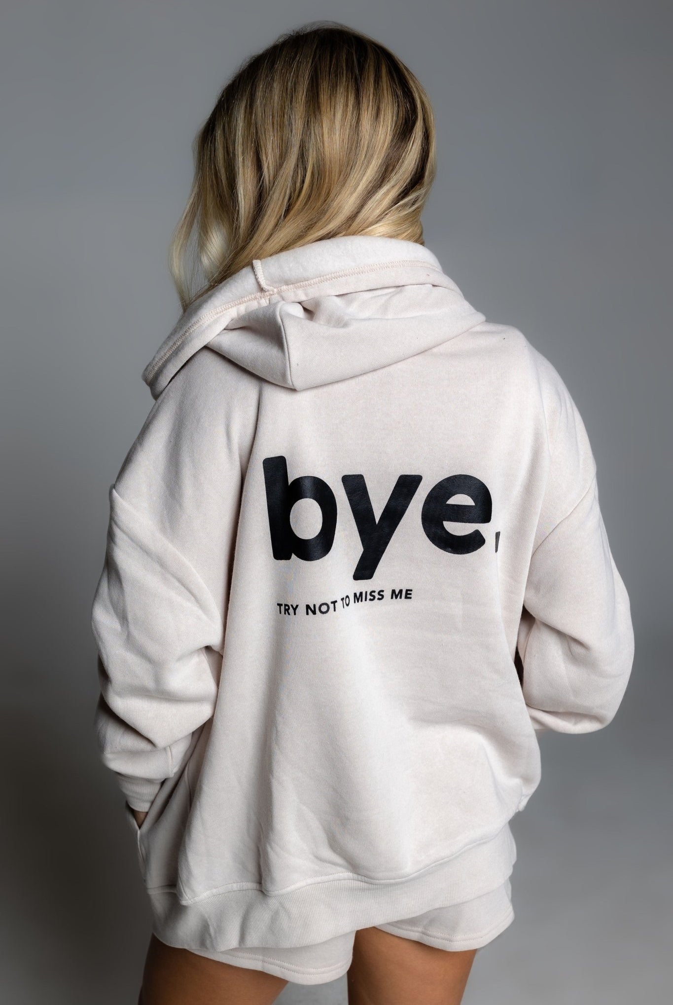 BYE BYE FLEECE ZIP HOODIE - Ecozini