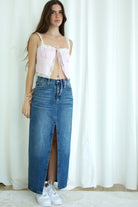 CALLIE DENIM MAXI SKIRT - Ecozini