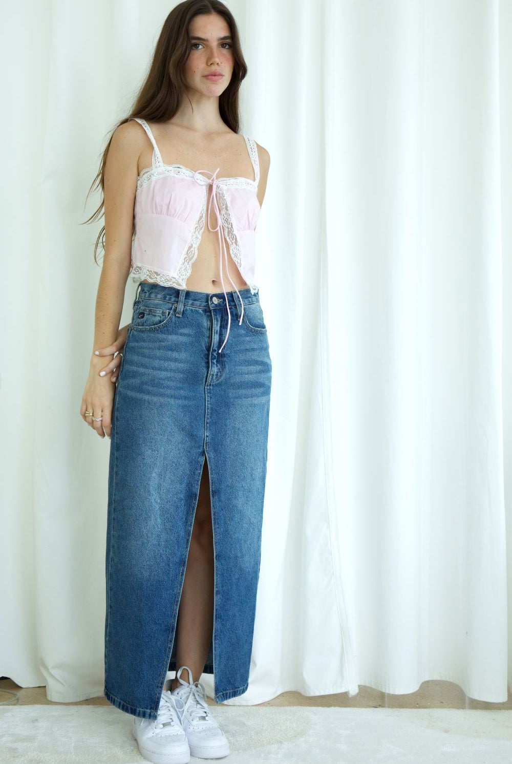 CALLIE DENIM MAXI SKIRT - Ecozini