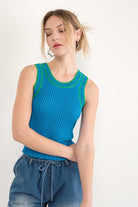 CORALIE CONTRAST RIB TANK - Ecozini