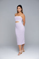 ELLE CONTRAST MIDI DRESS - Ecozini