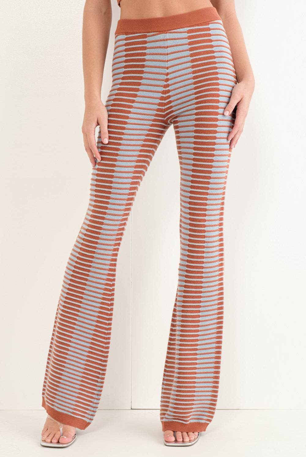 EZRA TEXTURE KNIT FLARE PANT - Ecozini
