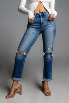JORDYN HI RISE SLIM STRAIGHT JEAN - Ecozini