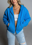 LAYER ME FLEECE CROP ZIP HOODIE - Ecozini