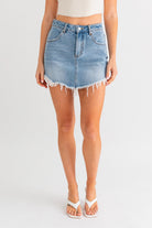 MARIN HIGH WAIST DENIM SKIRT - Ecozini