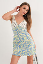 MARISOL MIX PRINT MINI DRESS - Ecozini