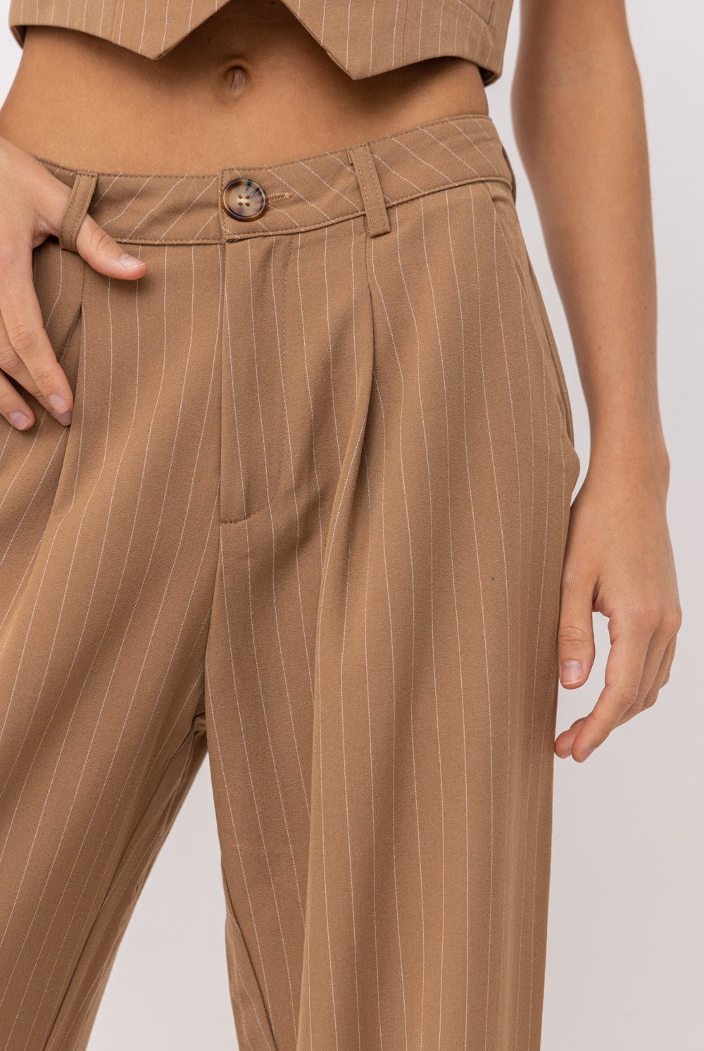 PENNY PINSTRIPE TROUSER PANT - Ecozini