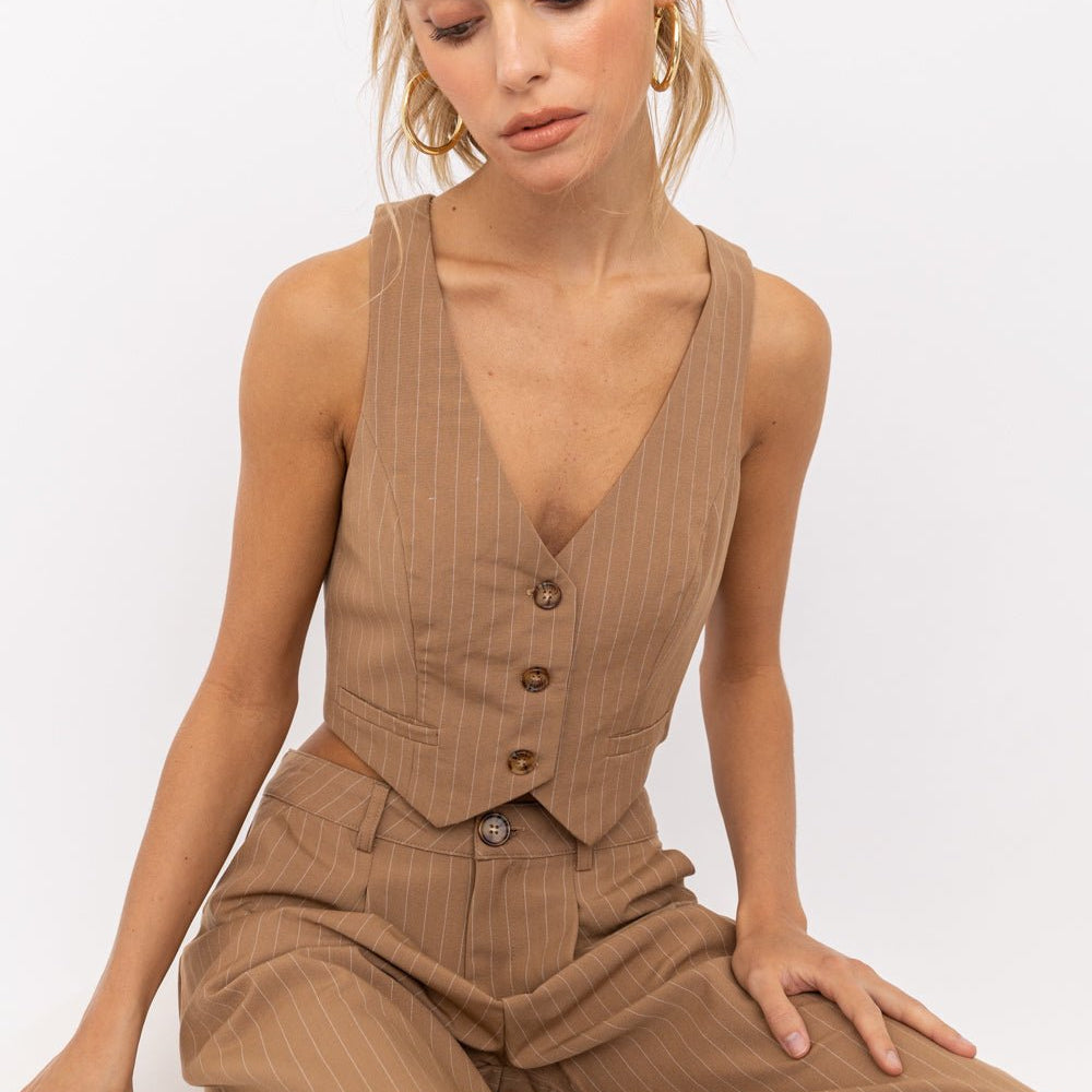 PENNY PINSTRIPE VEST - Ecozini