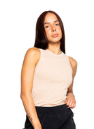 SERENITY HIGH NECK RIB TANK - Ecozini