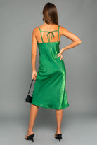 SIENNA SATIN MIDI DRESS - Ecozini