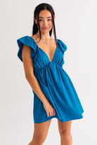 WAVERLY RUFFLE BABYDOLL DRESS - Ecozini